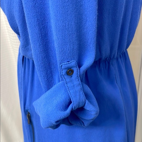 Maeve Anthropologie Blue Long Sleeve Wrap Dress - Picture 3 of 13